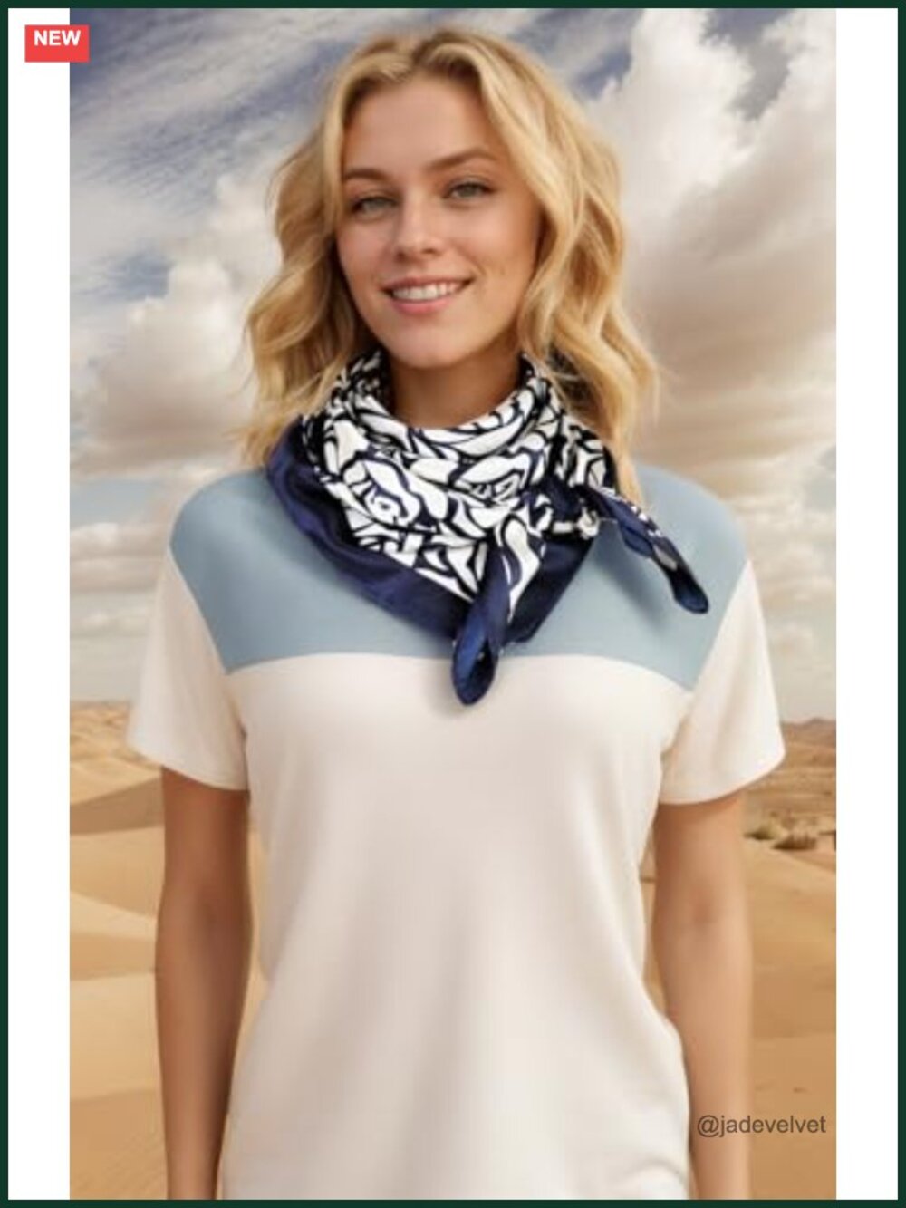 Satin Head Scarf for Women Silk Like Hair Wrap, 35x35 in Square Bandana, Sleep - Picture 3 of 5